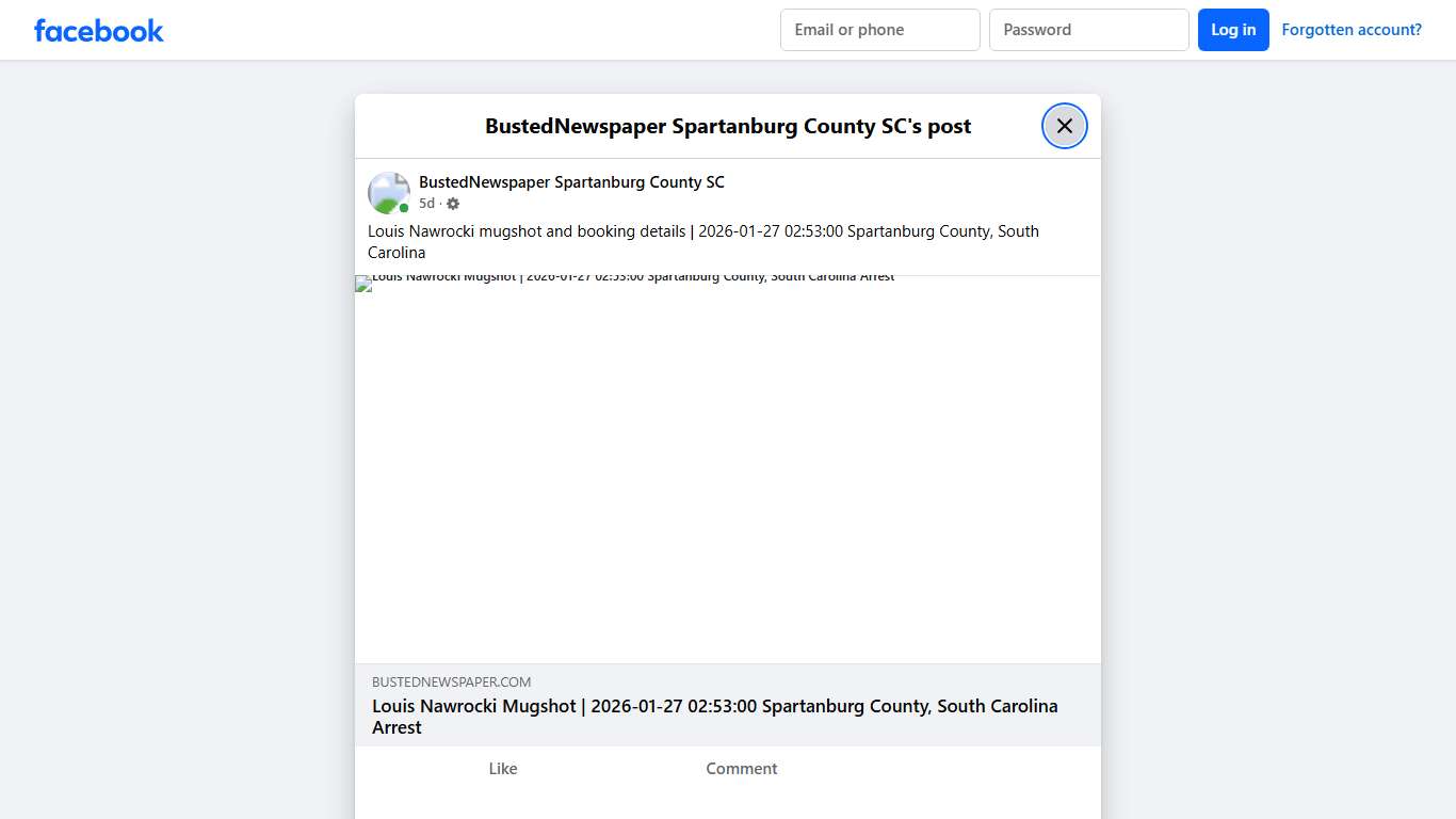 Louis Nawrocki... - BustedNewspaper Spartanburg County SC Facebook